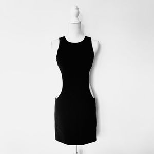 Alice + Olivia XS black cut out short party dress